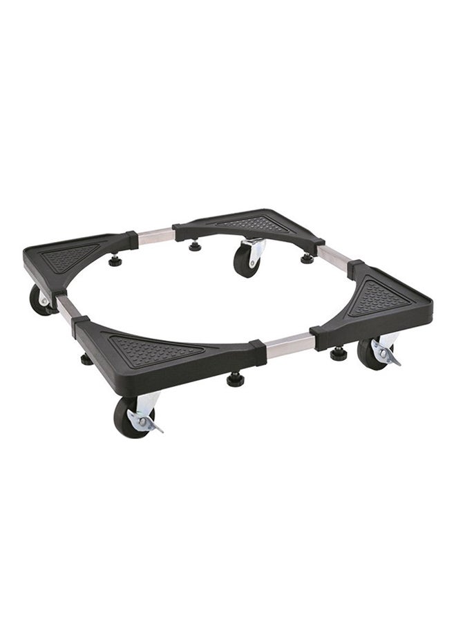 Black / Silver Multifunctional Mobile Washing Machine and Refrigerator Stand - Image 1