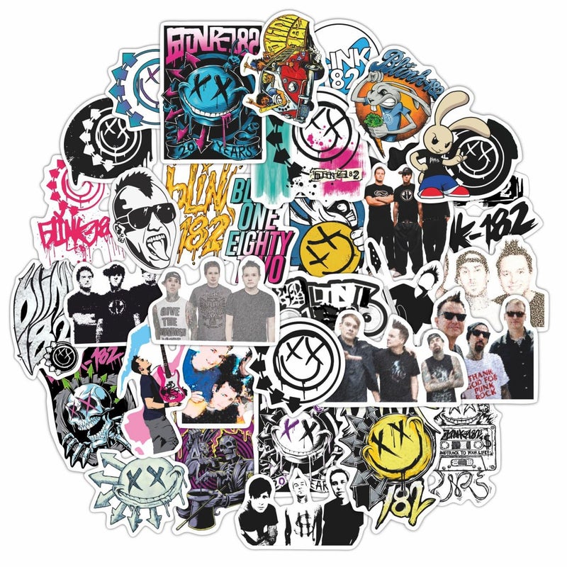BulbaCraft BulbaCraft Stickers for Adults Rock Band Stickers Skateboard 35 Pieces of Strong Adhesive and Waterproof Decals Guitar and Laptop Decals for Teens Gifts for Women  Men 