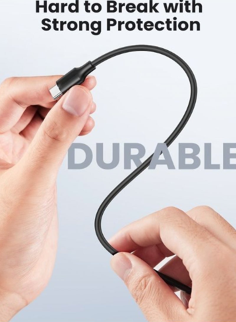 التجسيد 2 Pack كيبل USB C الى USB C بقدرة 60 واط بطول 1 متر، PD 3.0 3.1 امبير، كيبل شحن سريع متوافق مع ماك بوك برو 2022، ايباد برو 2022، سامسونج جالكسي S23/22/Z فولد/سلسلة ايفون 15، جوجل بكسل 7/6A، PS5، سويتش، الخ أ - Image 5