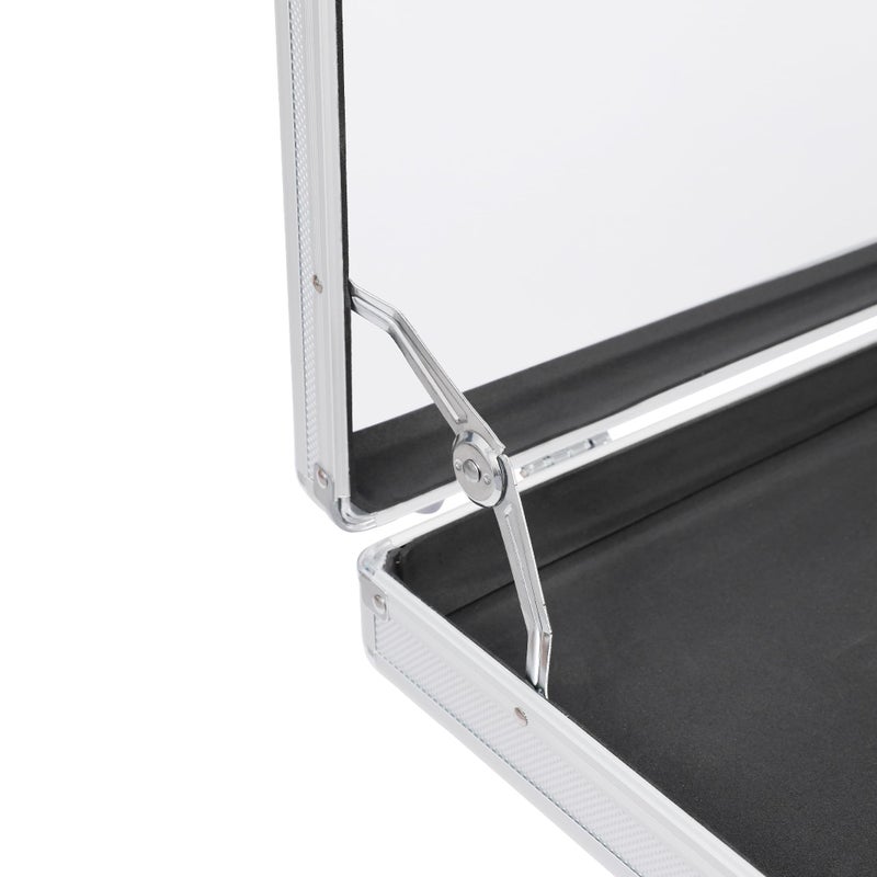 QTYORD Card Display Case, Aluminum Glass Display Case for Cards, XL Large Table Top Display Case with Lock, Portable Trade Show for Jewelry MTG Cards Collectible Cards - Image 2