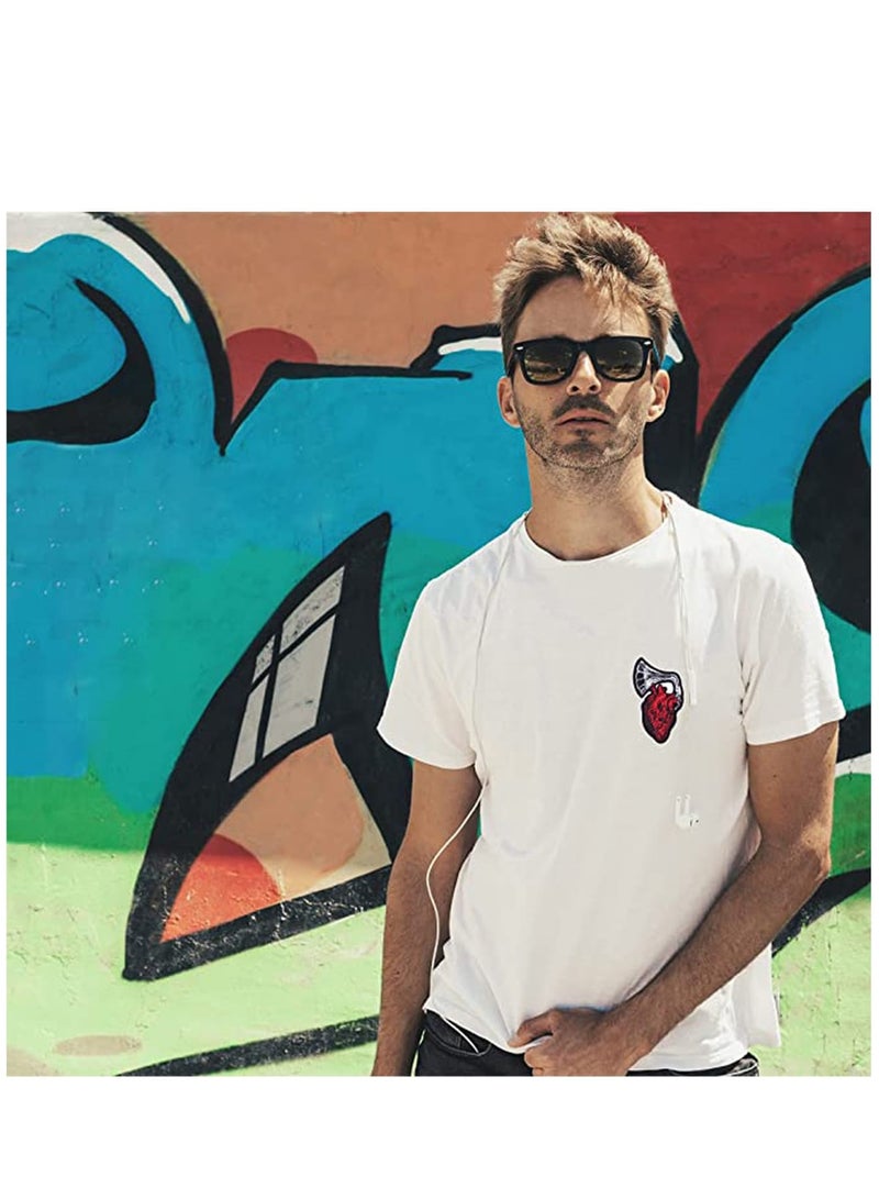 Zikra Pack of 5 Let My Heart Be Heard Patches, Embroidered Iron On/Sew On Patches, Cute Applique Patches for Clothing, Jackets, Hats, Backpacks, Jeans - Image 2