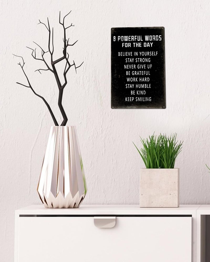 ALKB Inspirational Wall Art Metal Sign 8 x 12 Inch, Inspiring Positive Quotes Room Decor for Living Room Bedroom Classroom Gym, Motivational Wall Decor for Teen - Image 4