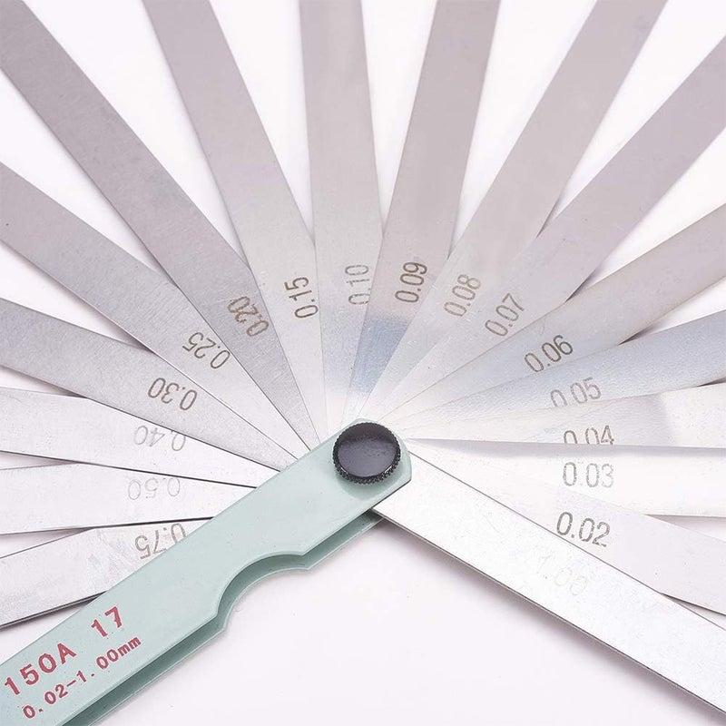 Utoolmart Metric Feeler Gauge,Manganese Steel Gap Measure Tool 150mm/5.9-inch Length with 17 Blades 1pcs - Image 2