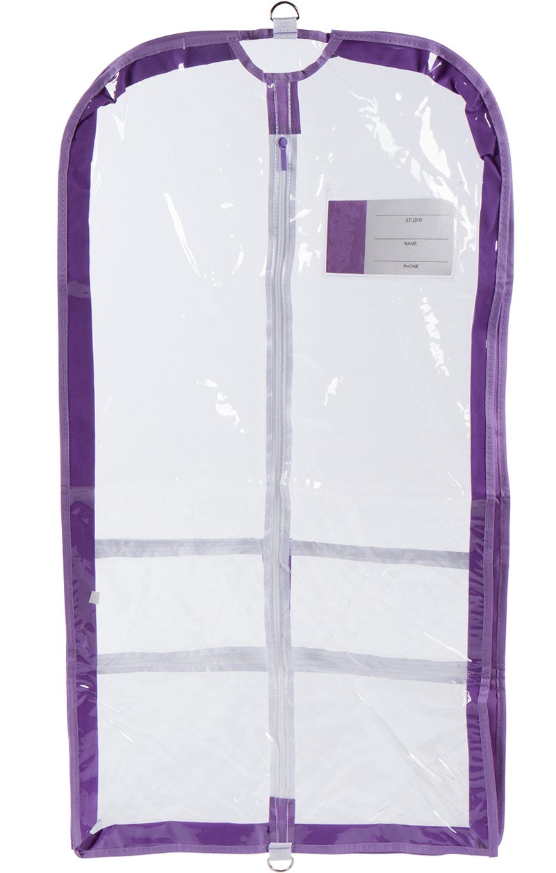 Danz N Motion Clear Garment Bag with ID Pocket (Lavender) - Image 4