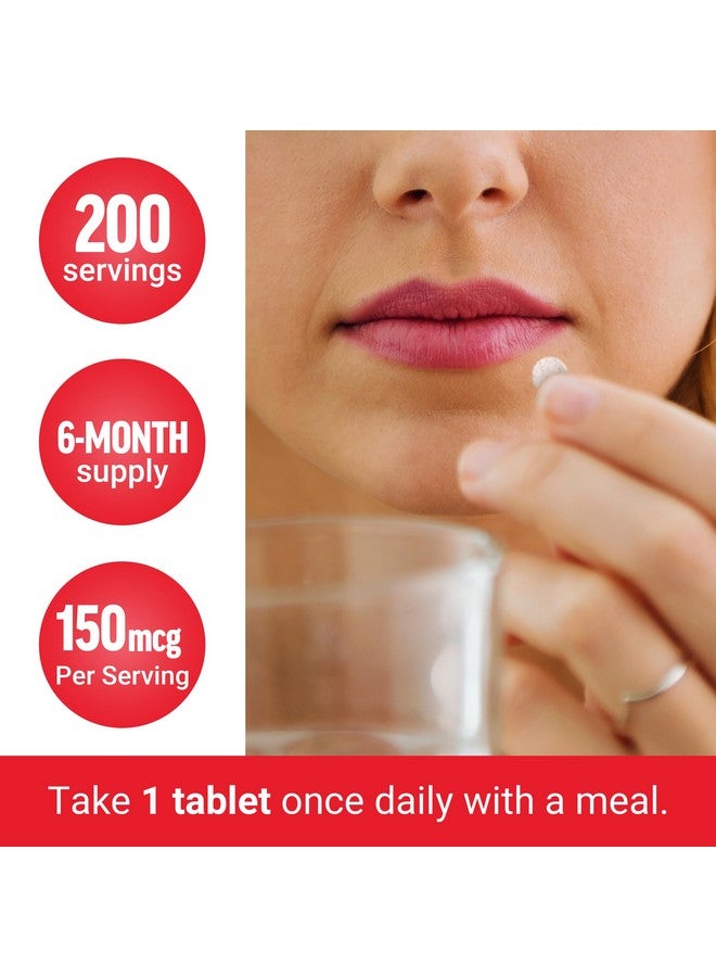 FORCE FACTOR Kelp for Iodine from Organic Kelp to Support Thyroid Health, Strengthen Immunity, and Digestion, Vegan, No Gelatin, Non-GMO 150mcg, 200 Tablets - Image 4