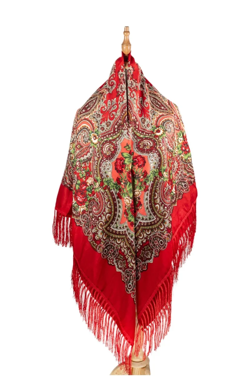 D'Daniela Angelina Women's Eastern European Cotton Tassel Shawl