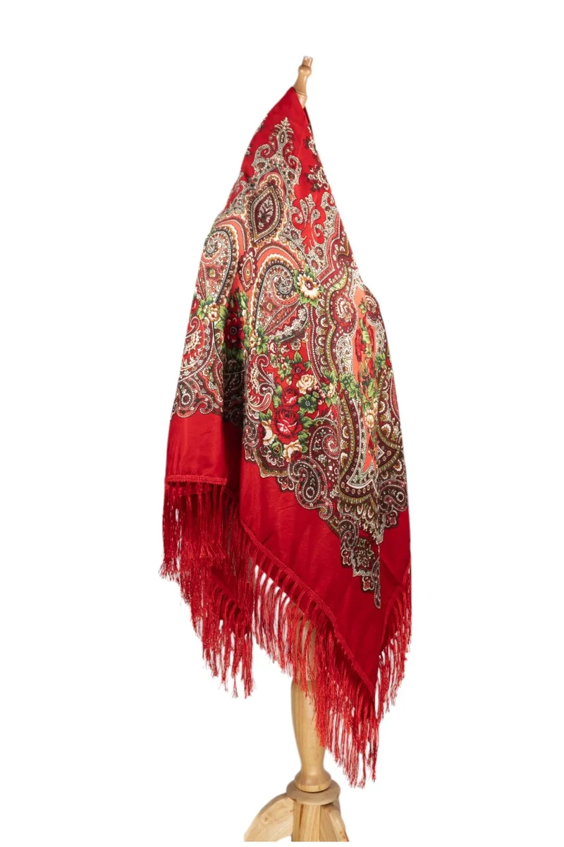 D'Daniela Angelina Women's Eastern European Cotton Tassel Shawl