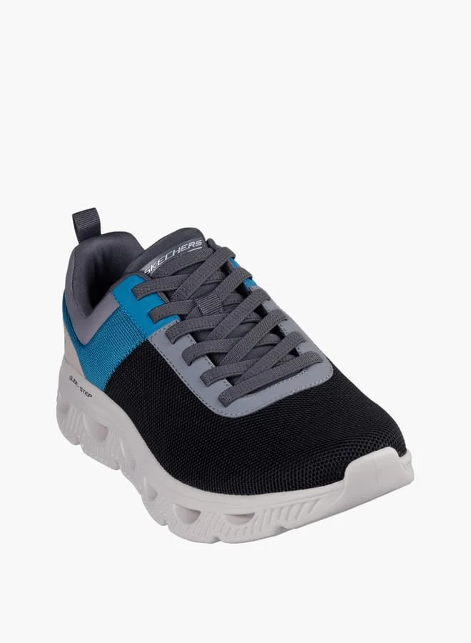 سكيتشرز Men's Colourblock Sports Shoes with Lace-Up Closure - ARC WAVES