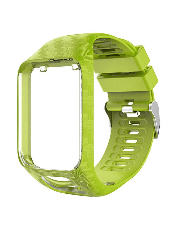 NIBEMINENT Silicone Replacement Strap For Tomtom Series Watch 10centimeter Lime Green  - Image 1