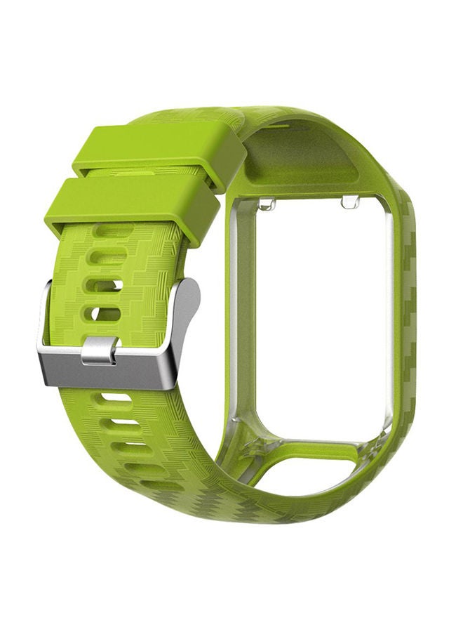NIBEMINENT Silicone Replacement Strap For Tomtom Series Watch 10centimeter Lime Green  - Image 2
