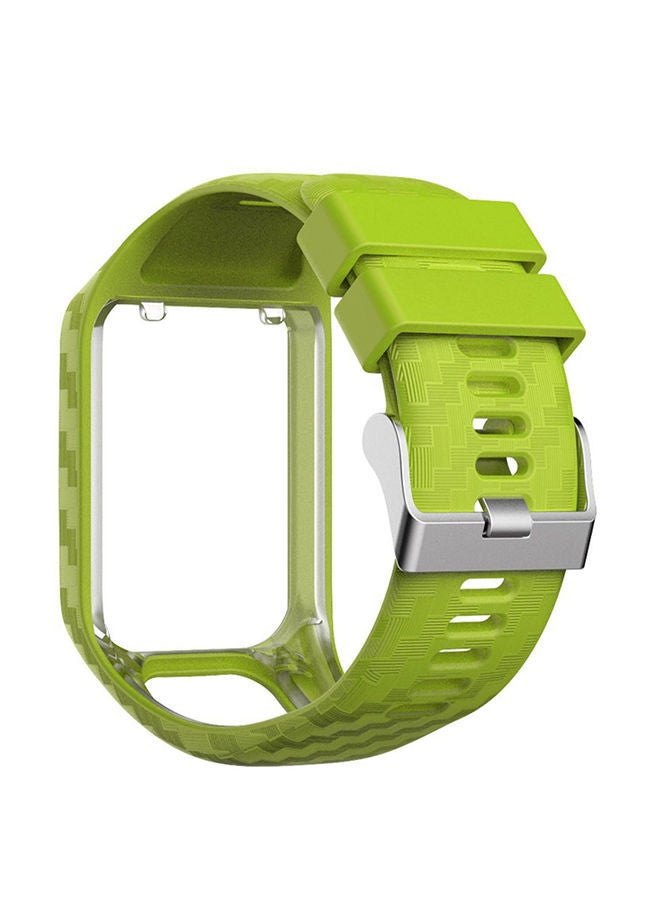 NIBEMINENT Silicone Replacement Strap For Tomtom Series Watch 10centimeter Lime Green  - Image 3