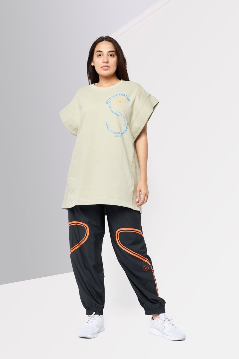 Adidas by Stella McCartney Women Sportswear Fit Cap Sleeves Outdoor Top, Beige - Image 2