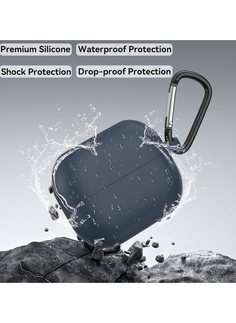 Silicone Protective  Case Cover for Samsung Galaxy Buds 3/Galaxy Buds 3 Pro with Keychain  (Blue) - Image 5