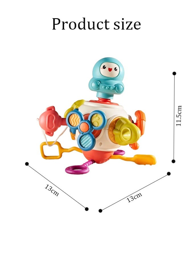 Vinnatsu Vinnatsu Activity Cube for Baby Montessori Toys Sensory Pull String Shape Sorter Baby Toys Baby Gift Montessori Sensory Toys Travel Activities Busy Board Cube - Baby Gifts for 0-3 Year Old Infant Boys Girls -  Educational Learning(Octahedron)  - Image 2