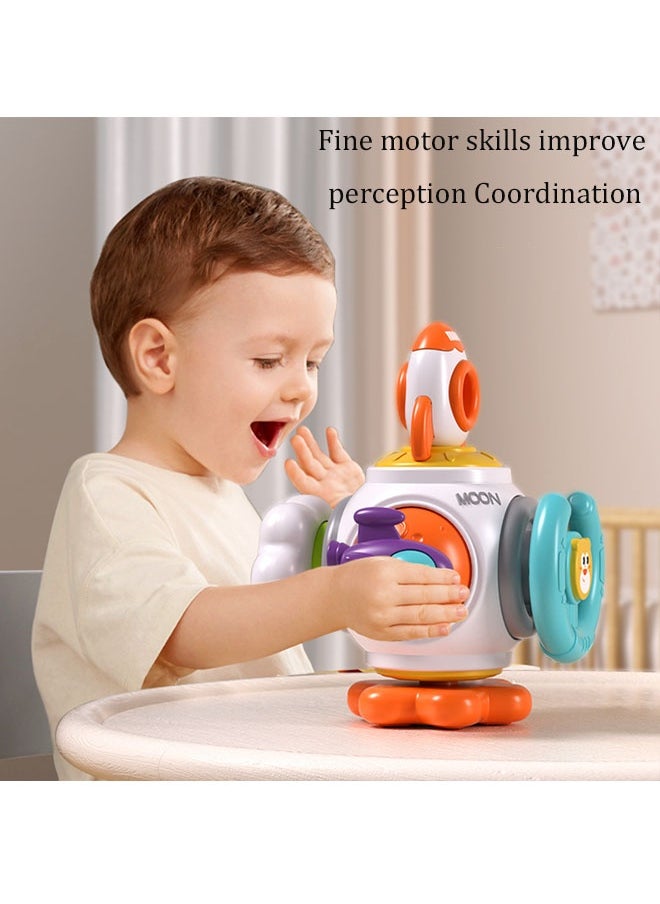 Vinnatsu Vinnatsu Activity Cube for Baby Montessori Toys Sensory Pull String Shape Sorter Baby Toys Baby Gift Montessori Sensory Toys Travel Activities Busy Board Cube - Baby Gifts for 0-3 Year Old Infant Boys Girls -  Educational Learning(Octahedron)  - Image 5