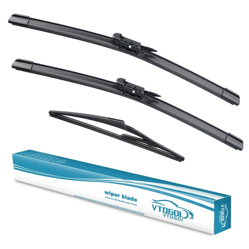 VTOGOI Wiper Blades With Rear Wiper Blades Set For Mini Cooper Countryman 20132016 Automotive Replacement Windshield Wiper Blades That Meet OEM Quality Easy DIY Install 20 1910Set of 3