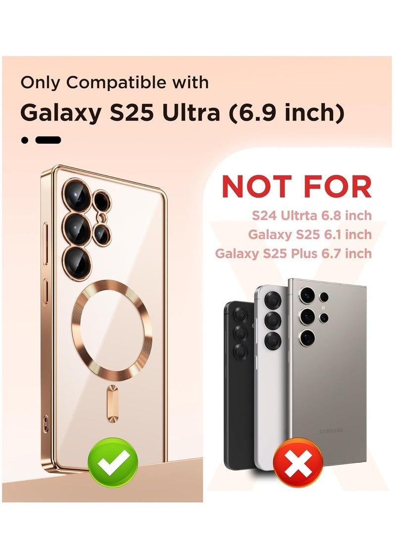 ELTRAZONE Samsung Galaxy S25 Ultra Case Cover Magnetic Slim Protective Back Cover with MagSafe Support Wireless Charging Compatible With Full HD Clear Tempered Glass Screen Protector For Samsung Galaxy S25 Ultra 6.9-inch - Image 2
