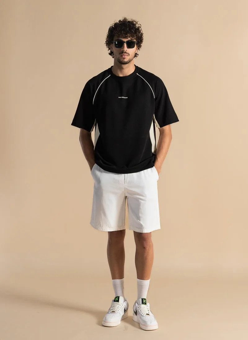SHAPES DETAILED EMBROIDERED T-SHIRT