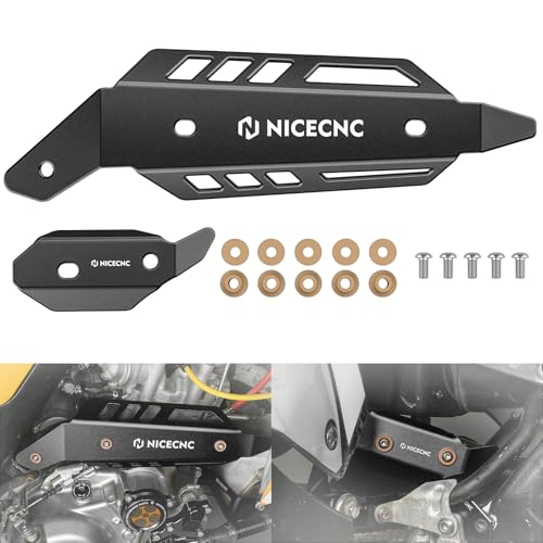 NICECNC Motorcycle Mid Exhaust Shield Compatible with Yamaha Raptor 700 YFM700 2015 2016 2017 2018 2019 2020-2024, Raptor 700R YFM700R 2015-2024, Raptor 700R YFM700R SE 2017-2024, See Fitments - Image 1