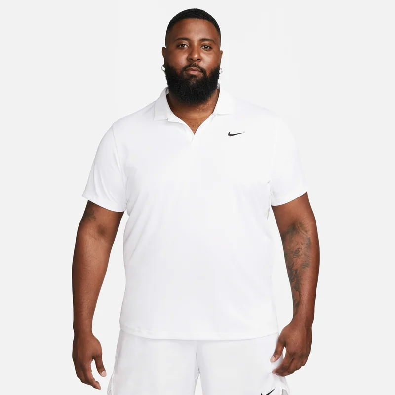 Nike White Men's Court Dri-FIT Tennis Polo Shirt for Men | Best Price UAE