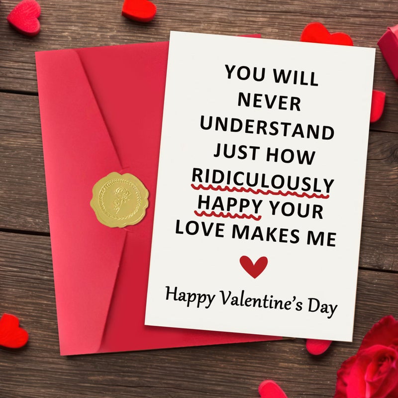 Smithtuy Valentines Day Card,Valentines Day Cards Gifts for Him Her,Valentines Day Card for Husband Wife Boyfriend Girlfriend Fiance Fiancee Couples Men Women - Image 4
