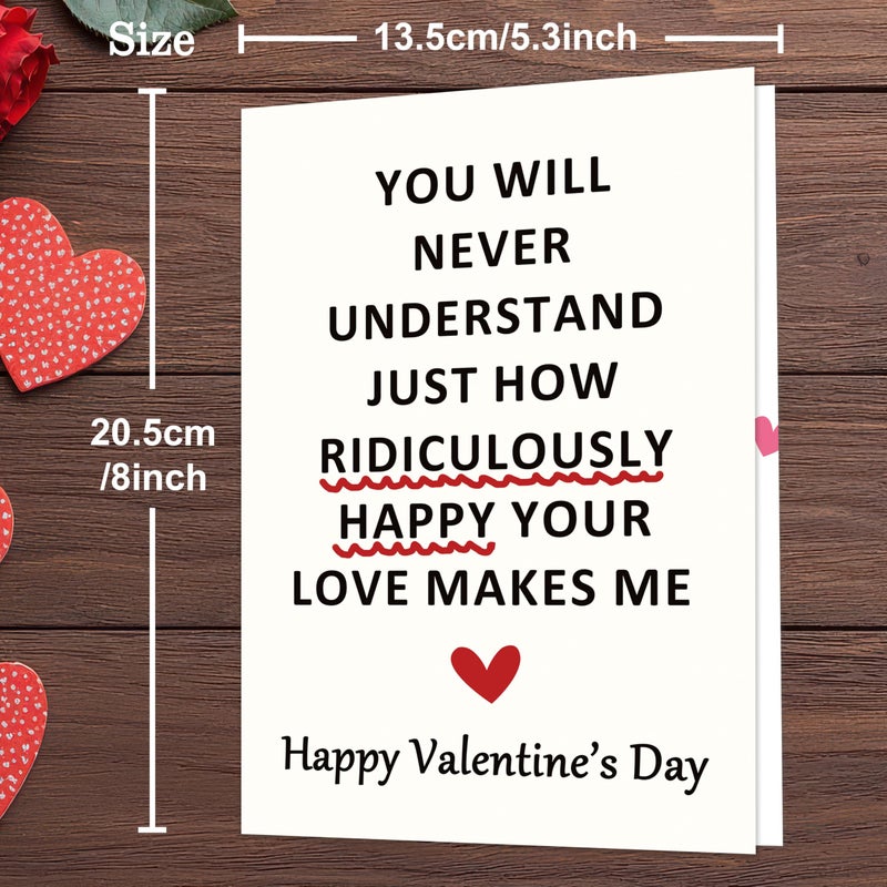 Smithtuy Valentines Day Card,Valentines Day Cards Gifts for Him Her,Valentines Day Card for Husband Wife Boyfriend Girlfriend Fiance Fiancee Couples Men Women - Image 3