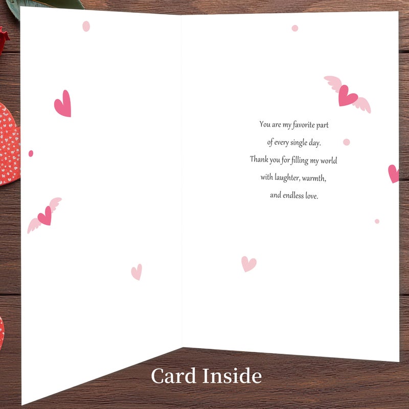 Smithtuy Valentines Day Card,Valentines Day Cards Gifts for Him Her,Valentines Day Card for Husband Wife Boyfriend Girlfriend Fiance Fiancee Couples Men Women - Image 2