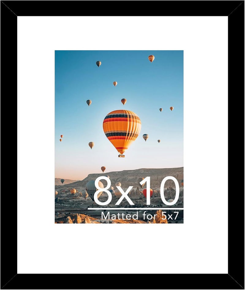 JCJMY إطار صور بمقاس 14x19 بلون أسود، لعرض الصور بمقاس 14x19 مع أو بدون ورقة زخرفية، إطار كبير للتعليق على الحائط بمقاس 14x19. - Image 1