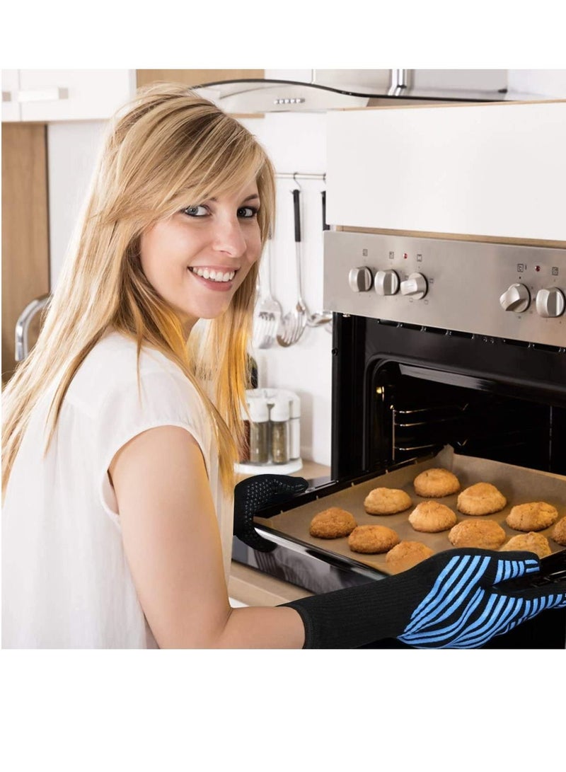 Y&D MAKINGTEC BBQ Grilling Gloves, Oven Gloves 932°F Extreme Heat Resistant Grill Food Grade Kitchen Mitts, Non-Slip Cooking Hot for Barbecue, Cooking, Cutting, Baking, Welding  - Image 2