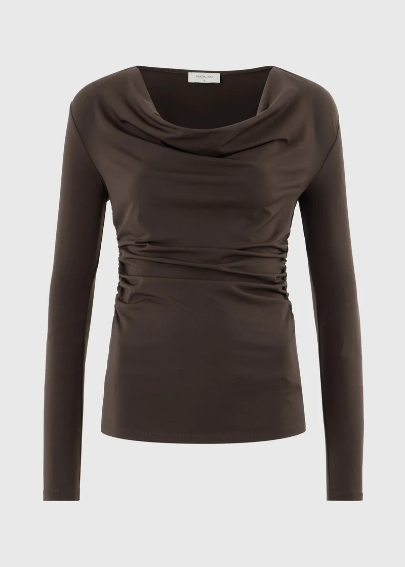 Chocolate Brown Cowl Neck Top