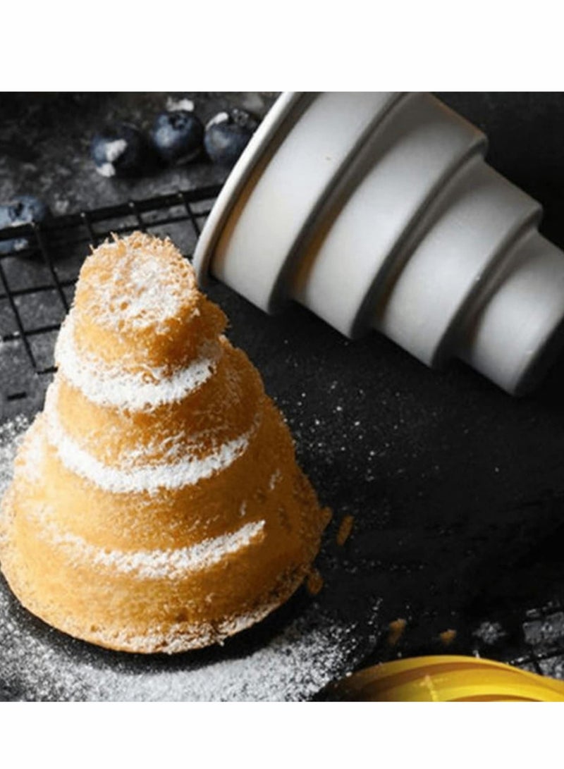 Mini Three Layer Cake Mold, Aluminum Non-Stick Round Dessert Pan, Chocolate Jelly Pudding Cup, Muffin Decorating Tool - Image 2