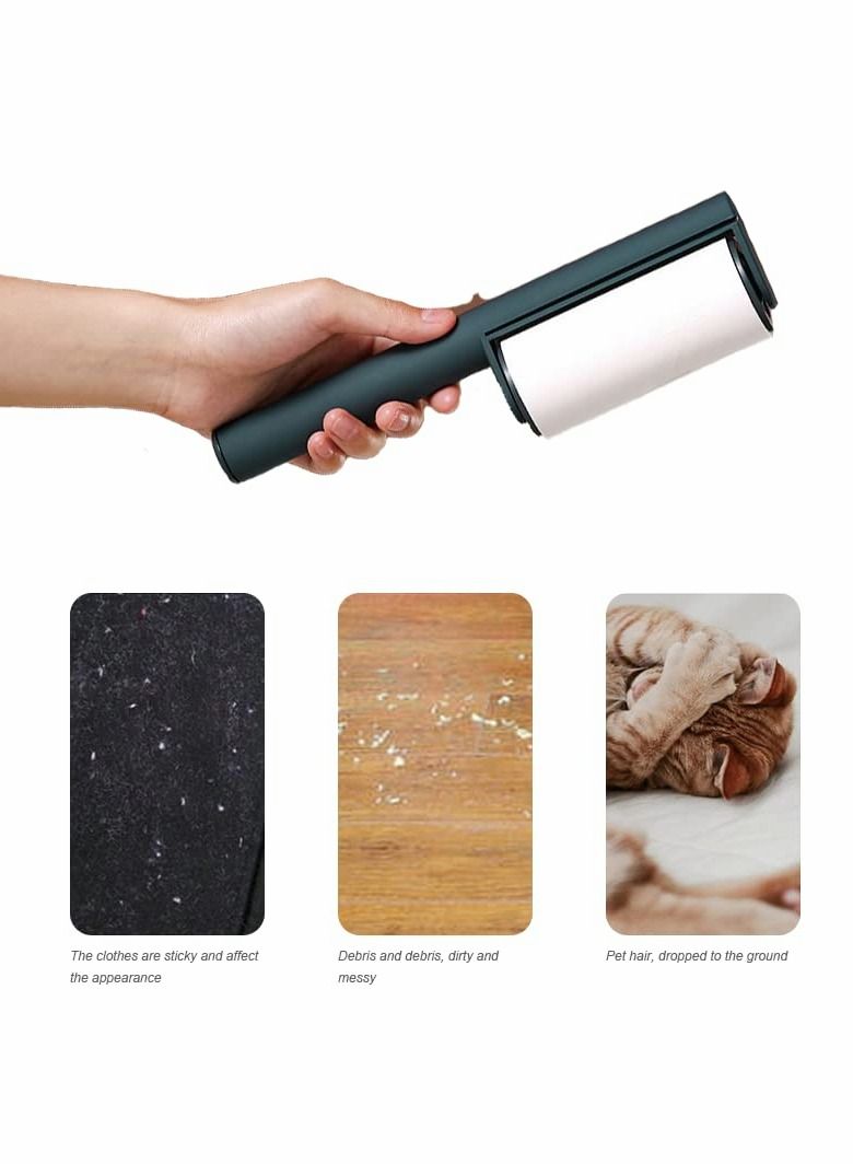 Excefore أسطوانات إزالة الوبر لشعر الحيوانات الأليفة، أسطوانة الملابس، أسطوانة الوبر للملابس، فرشاة إزالة الوبر اللاصقة الإضافية، مزيل شعر الحيوانات الأليفة، أسطوانة لاصقة 2 أسطوانة بالإضافة إلى 5 إعادة تعبئة - Image 4