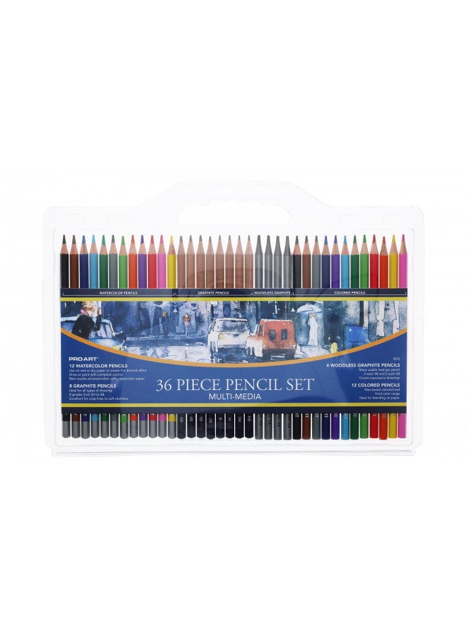 Pro Art 36-Piece Artist Pencil Set