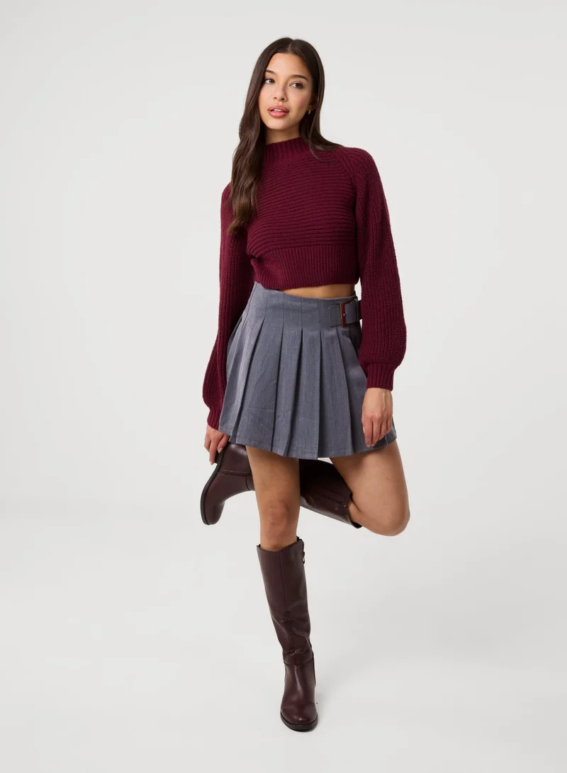 High Neck Knitted Jumper