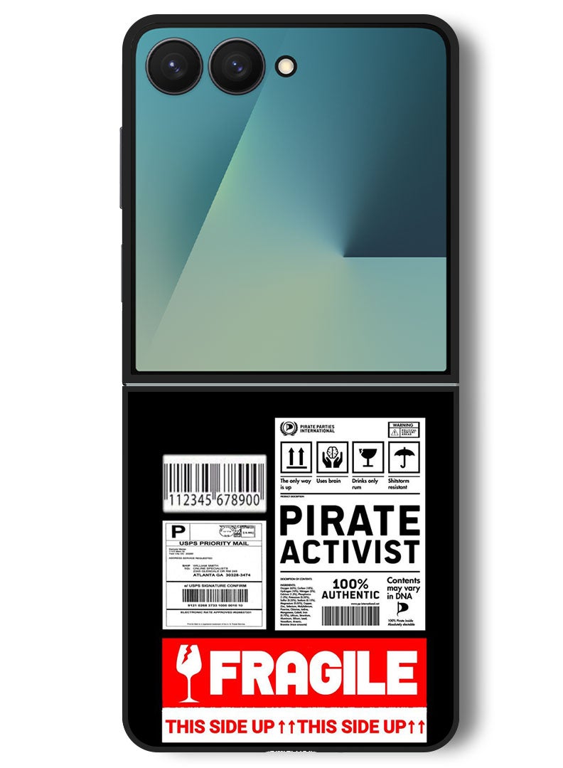 Theodor Case Compatible with Samsung Galaxy Z Flip 7 - 6.9 Inch Protection Shockproof Bumper Cover Private Activist - Image 1