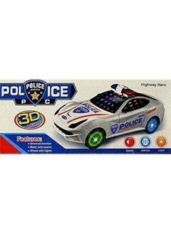 Manos Manos Light and Musical 360° Rotating Police Car Toy for Kids, Ages 3+, White Batteries Not Included  - Image 5