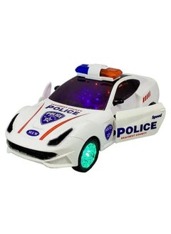 Manos Manos Light and Musical 360° Rotating Police Car Toy for Kids, Ages 3+, White Batteries Not Included  - Image 2