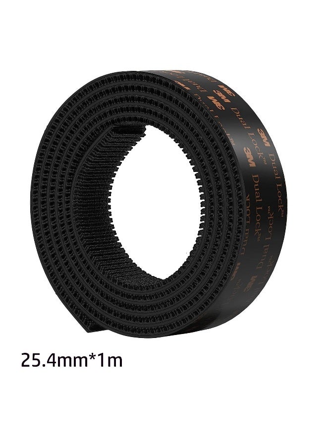 Beauenty 3M Dual Lock Reclosable Fasteners Heavy Duty Hook and Loop with Adhesive Black Fastener for Indoor Outdoor Use Car Home Office Supplies - Image 3