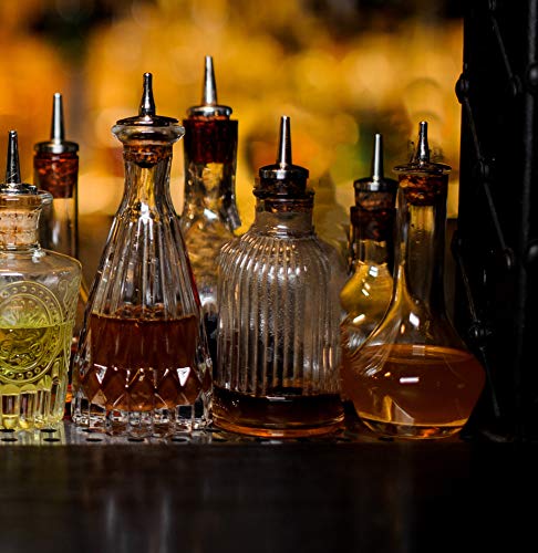 Amehla Bitters Bottle - Set of 2, 3oz Capacity with Dasher Caps and Stopper Caps - Dasher Bottles for Bitters - Elegant and Functional Bitters Bottles for Home or Professional Use - Image 3