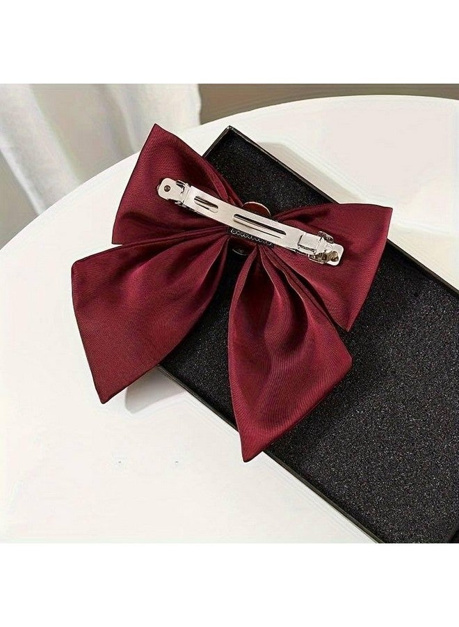 YouBella Jewellery for Women Stylish Bow Shaped Hair Clip Hair Accessories for Women and Girls (Red) - Image 4