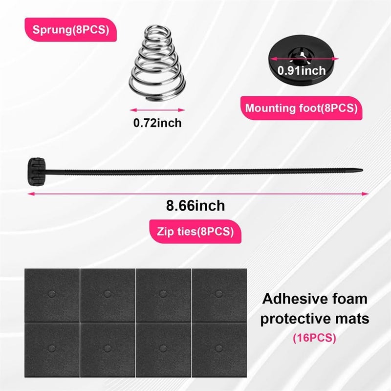 2 PCS Fan Mounting Kit, Universal Car Electric Radiator Fan Plastic Tie Strap Installation Kit, Vehicle Mounting Accessories for Electric Cooling Fan and Transmission Cooler - Image 3