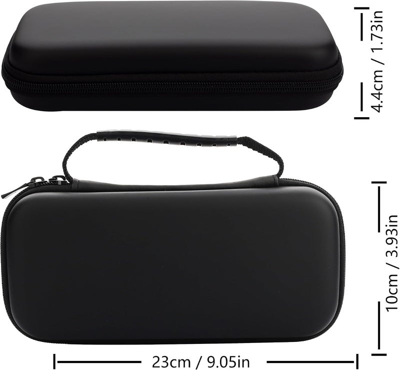 GLDRAM Black Carrying Case for Nintendo Switch Lite, Portable Travel Bag with 8 Game Card Slots, 4 in 1 Accessories Kit with Clear Glitter TPU Protective Shell, Screen Protector and 2 Thumb Grid Caps - Image 4