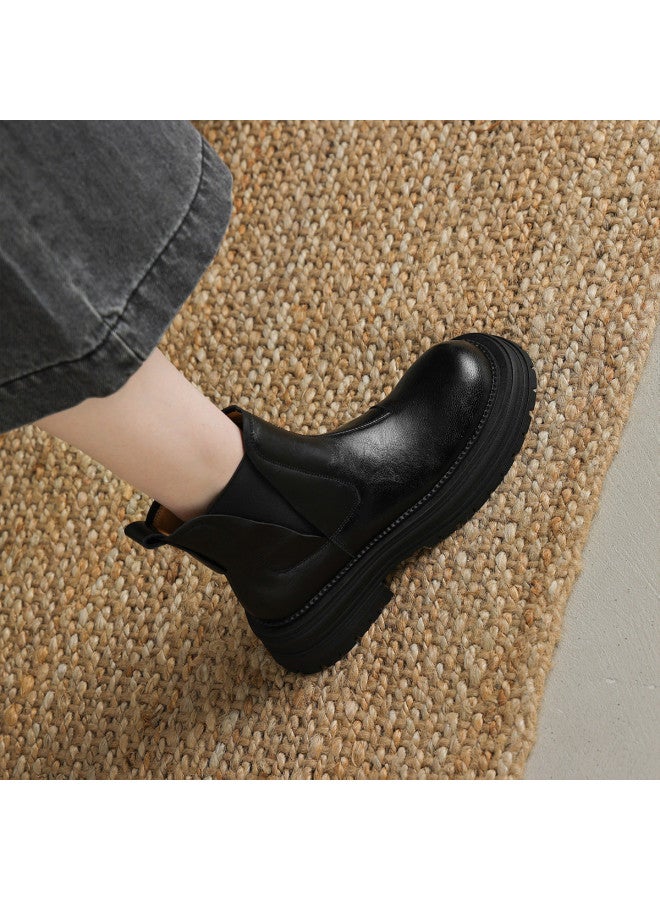 AME Fashion Ankle Boots 2025 Autumn Winter New Slip-on Versatile Comfortable Women Boots Simple V-cut Chelsea Boots - Image 4