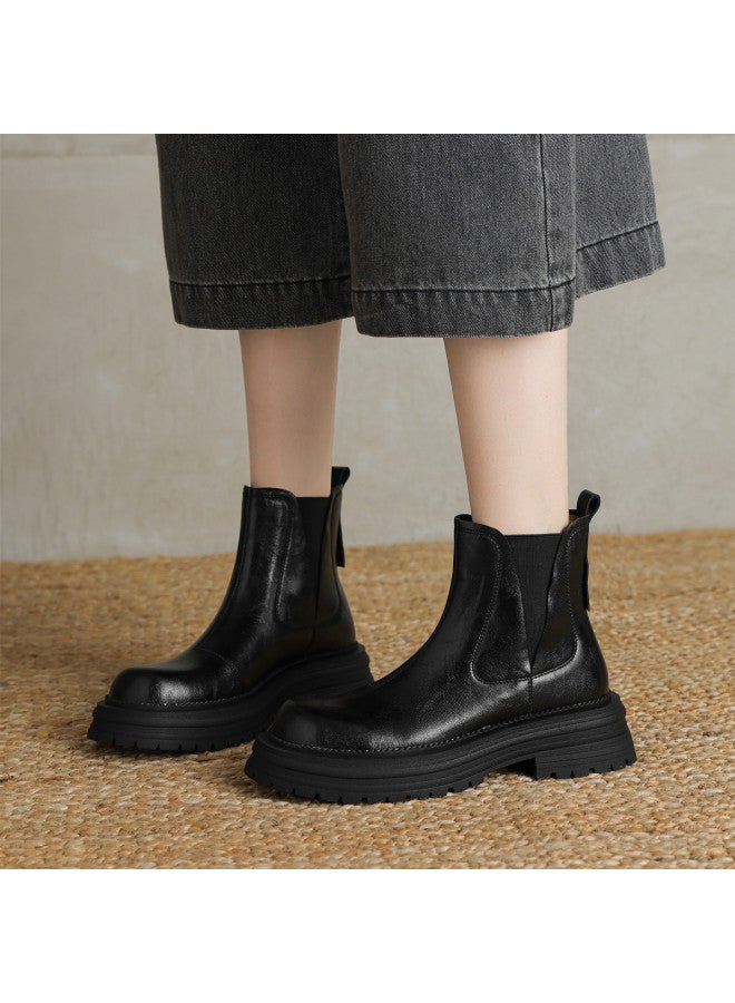 AME Fashion Ankle Boots 2025 Autumn Winter New Slip-on Versatile Comfortable Women Boots Simple V-cut Chelsea Boots - Image 5