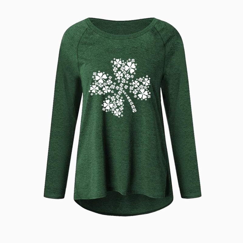 KKG Womens St Patricks Day Shirts Shamrock Long Tunics or Tops to Wear with Leggings Plus Size, Loose Fit Long Sleeves - Image 4