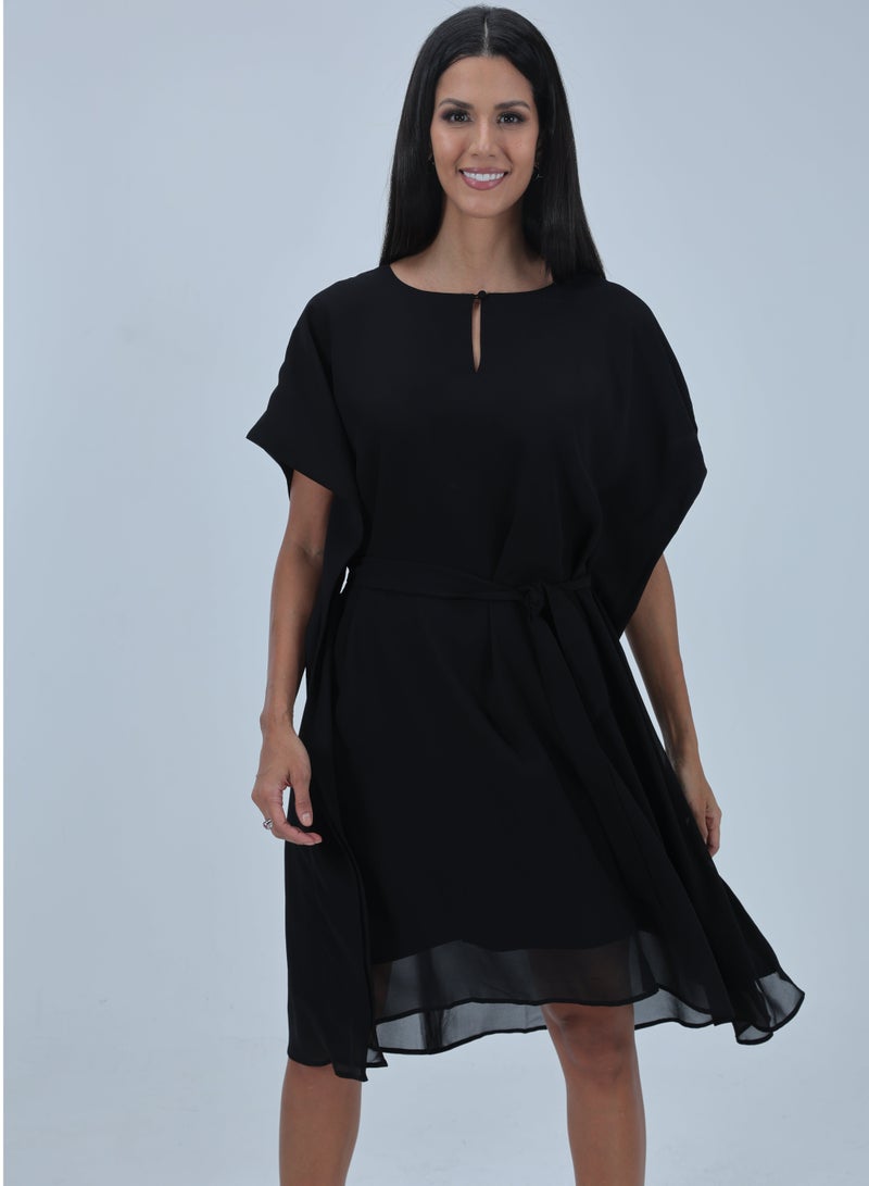 Etta Kat, Black Blouson Dress - Image 1