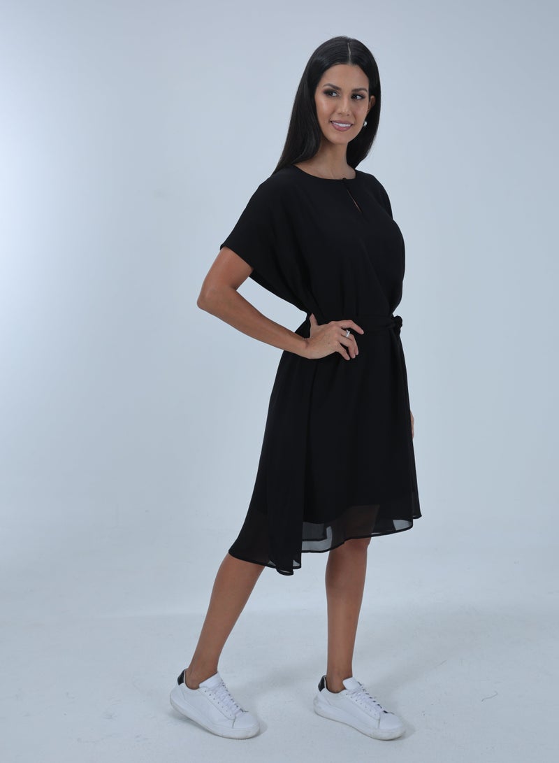 Etta Kat, Black Blouson Dress - Image 3