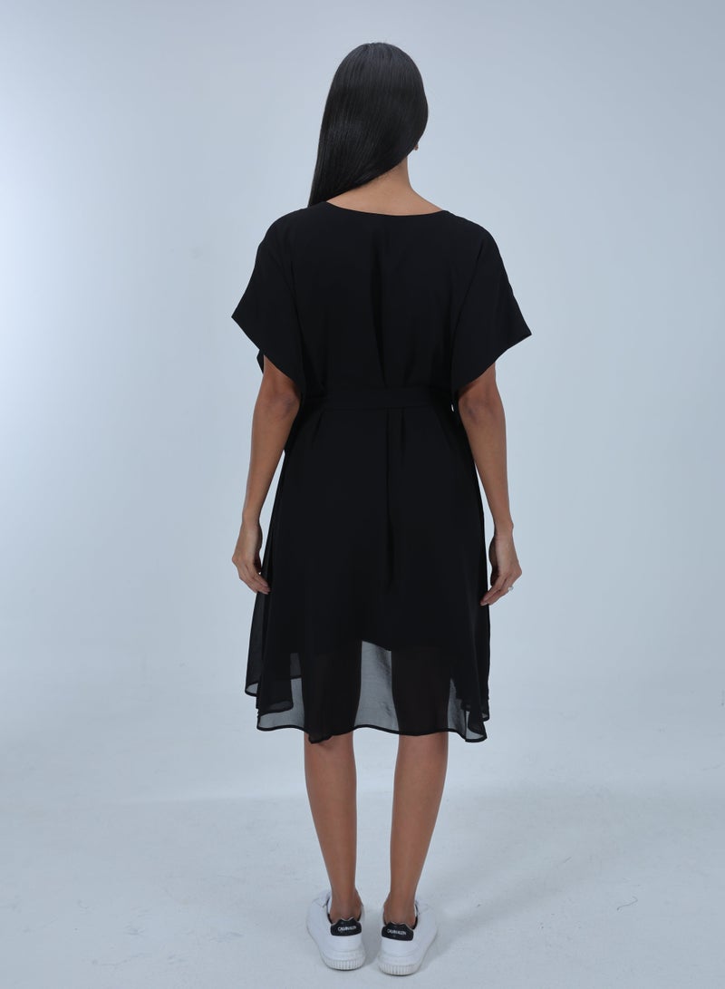 Etta Kat, Black Blouson Dress - Image 4