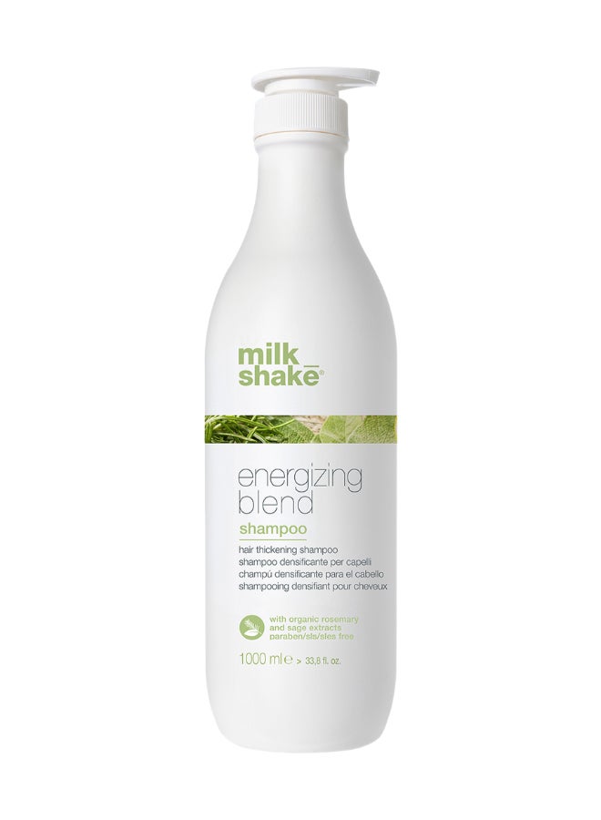 Milk Shake شامبو مزيج منشط – إكليل الجبل، المريمية والزيوت الأساسية للشعر الناعم، الرقيق والهش – منظف لطيف مع بانثينول لتحفيز فروة الرأس، الكثافة، القوة والشعور المنعش، 1 لتر - Image 1