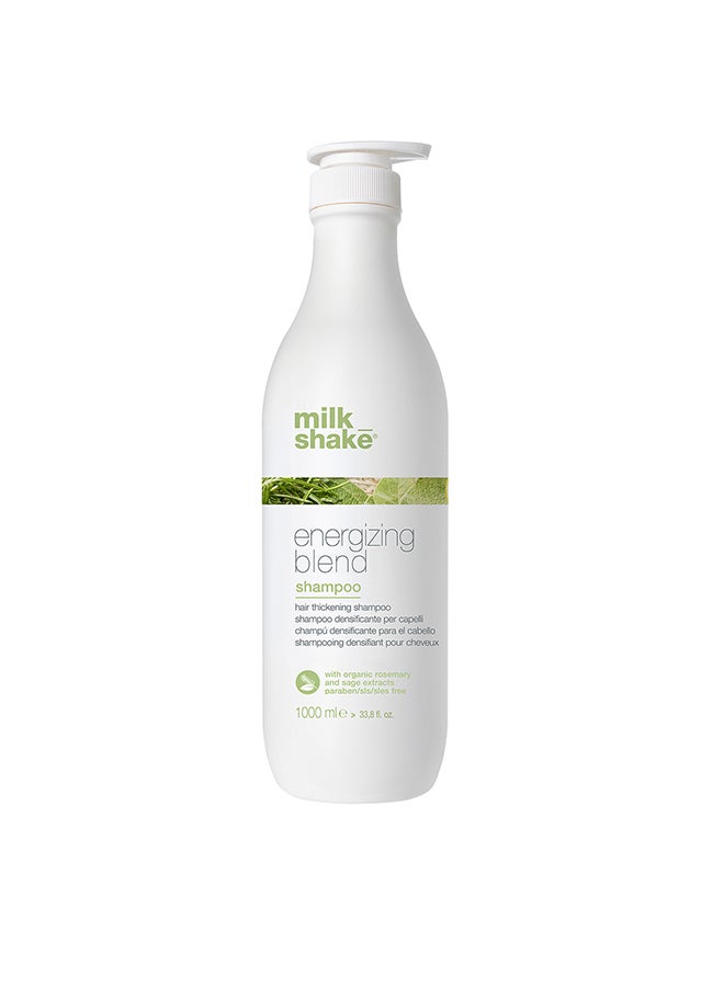 Milk Shake Energizing Blend Shampoo – Rosemary, Sage & Essential Oils for Fine, Thinning & Fragile Hair – Gentle Cleanser with Panthenol for Scalp Stimulation, Density, Strength & Refreshing Feel, 1 Ltr - Image 1